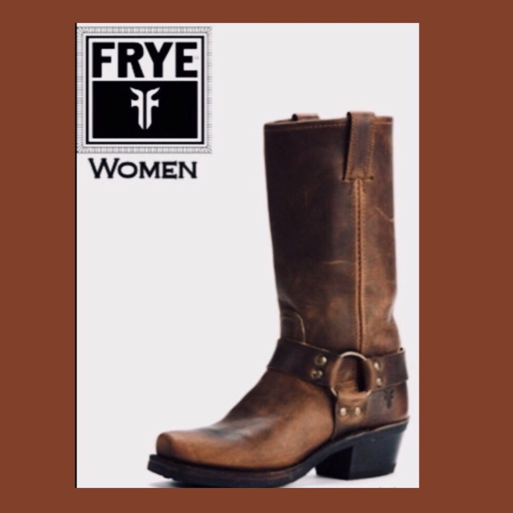 FRYE Brown Melissa Harness 12R Boots