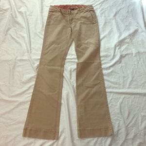 Stretch Bootcut Khaki Jeans