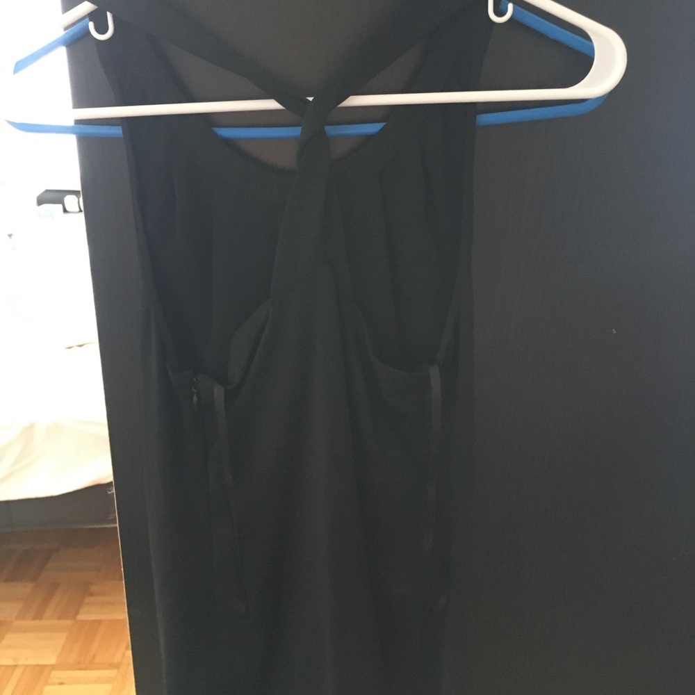 Black tank with side zipper