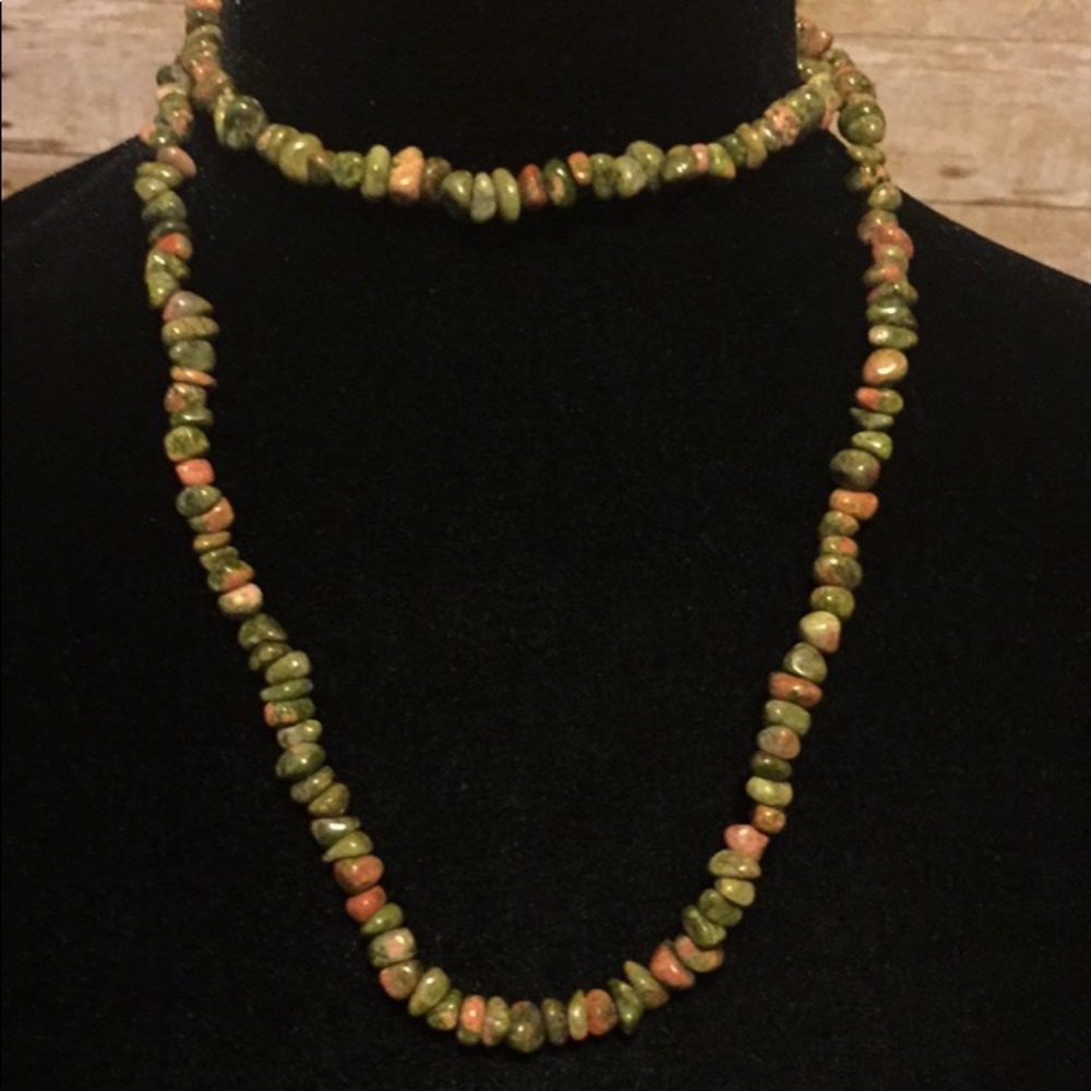 Earth tone stone. Eased necklace