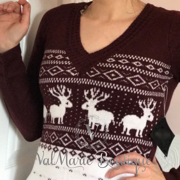 ๐ฅFINAL PRICE๐ฅReindeer Fair Isle Sweater Dress - Picture 4 of 4