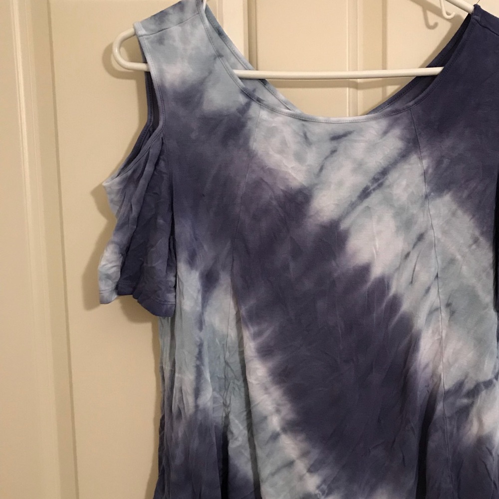 Tie dye Cold-Shoulder Shirt