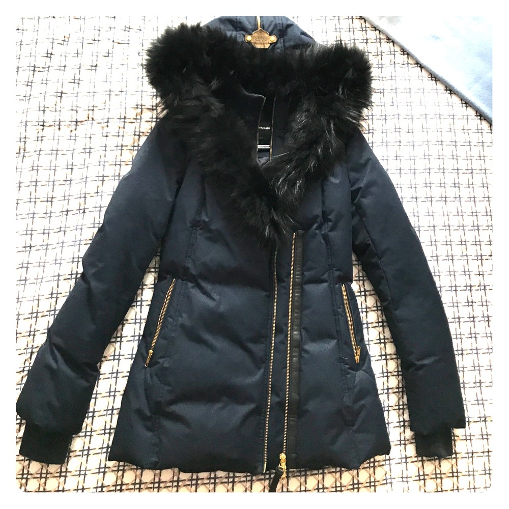 Mackage Down Coat with Real Fur Trim