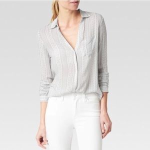 PAIGE Tops - Paige EVERLEIGH SHIRT - WHITE/GRAPHITE VEGA PRINT PAIGE Tops - Paige EVERLEIGH SHIRT - WHITE/GRAPHITE VEGA PRINT