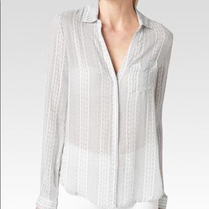 PAIGE Tops - Paige EVERLEIGH SHIRT - WHITE/GRAPHITE VEGA PRINT PAIGE Tops - Paige EVERLEIGH SHIRT - WHITE/GRAPHITE VEGA PRINT