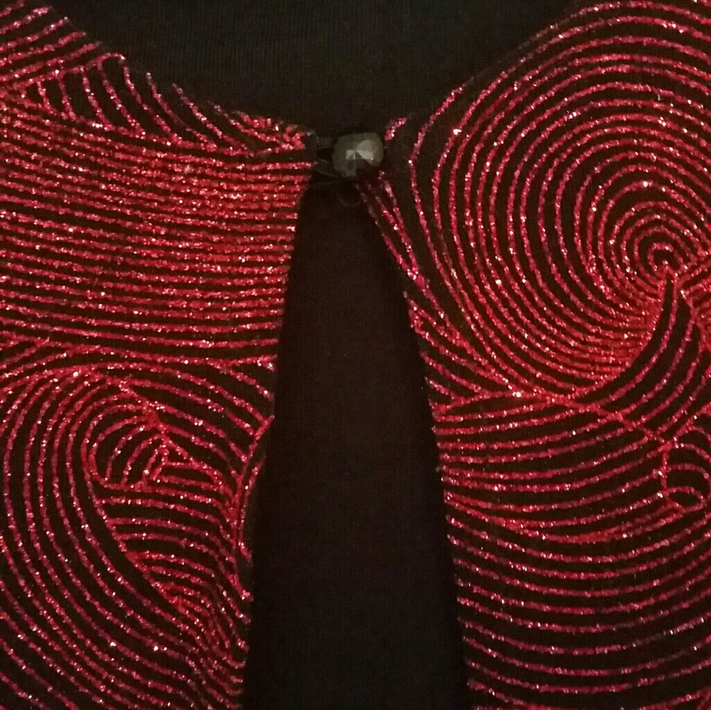 ONYX NITE RED SEQUIN JACKET NWOT