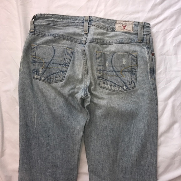 Jeans American Eagle Outfitters Hipster Skinny Flare - Taille 2 Regular - Bleu - Occasion Très Bon état