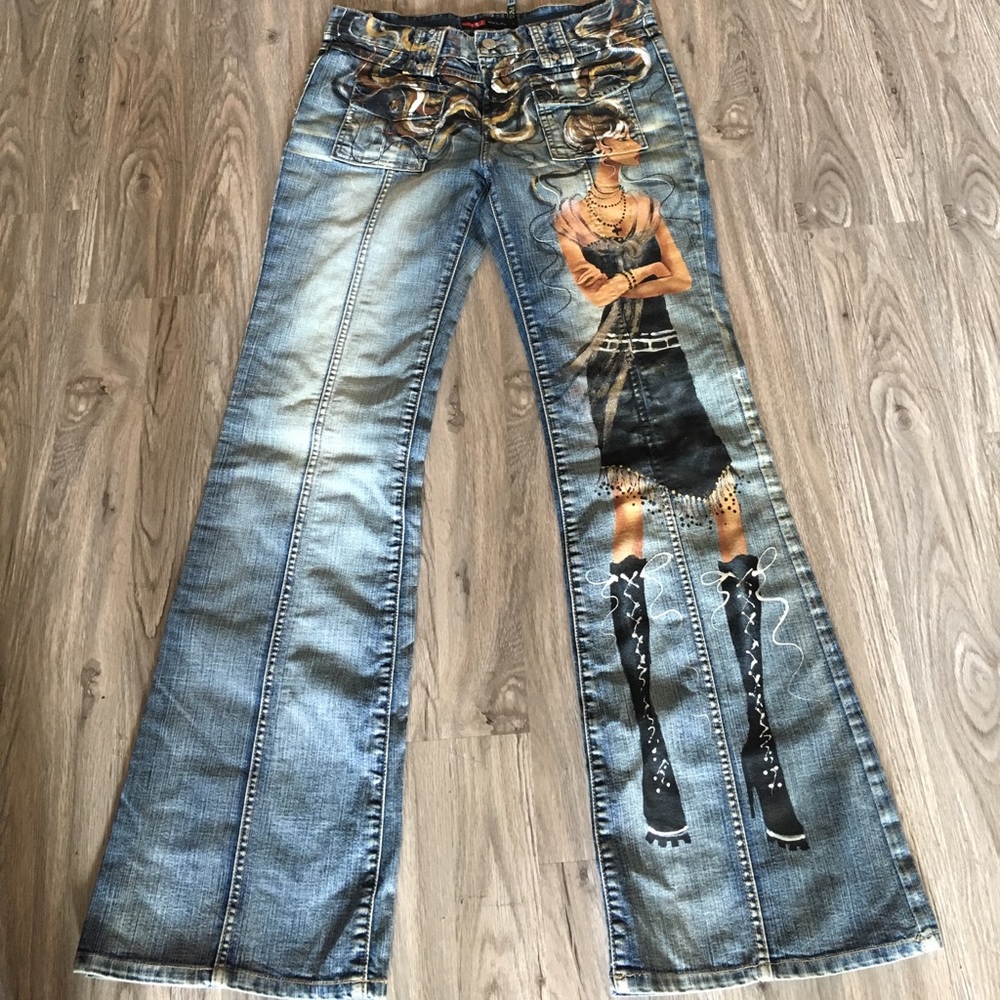 Hand painted jeans
