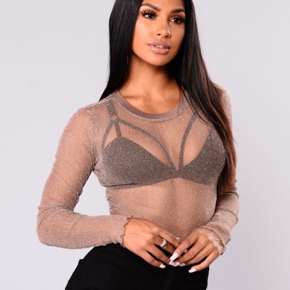 Sheer glitter shirt
