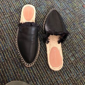 Zara black espadrilles mules