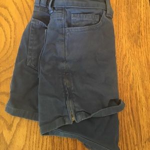 American apparel high waisted side zip shorts