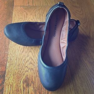 Lucky brand eleesia matte black flats BNIB
