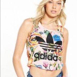 Adidas Floral Tank Crop Top