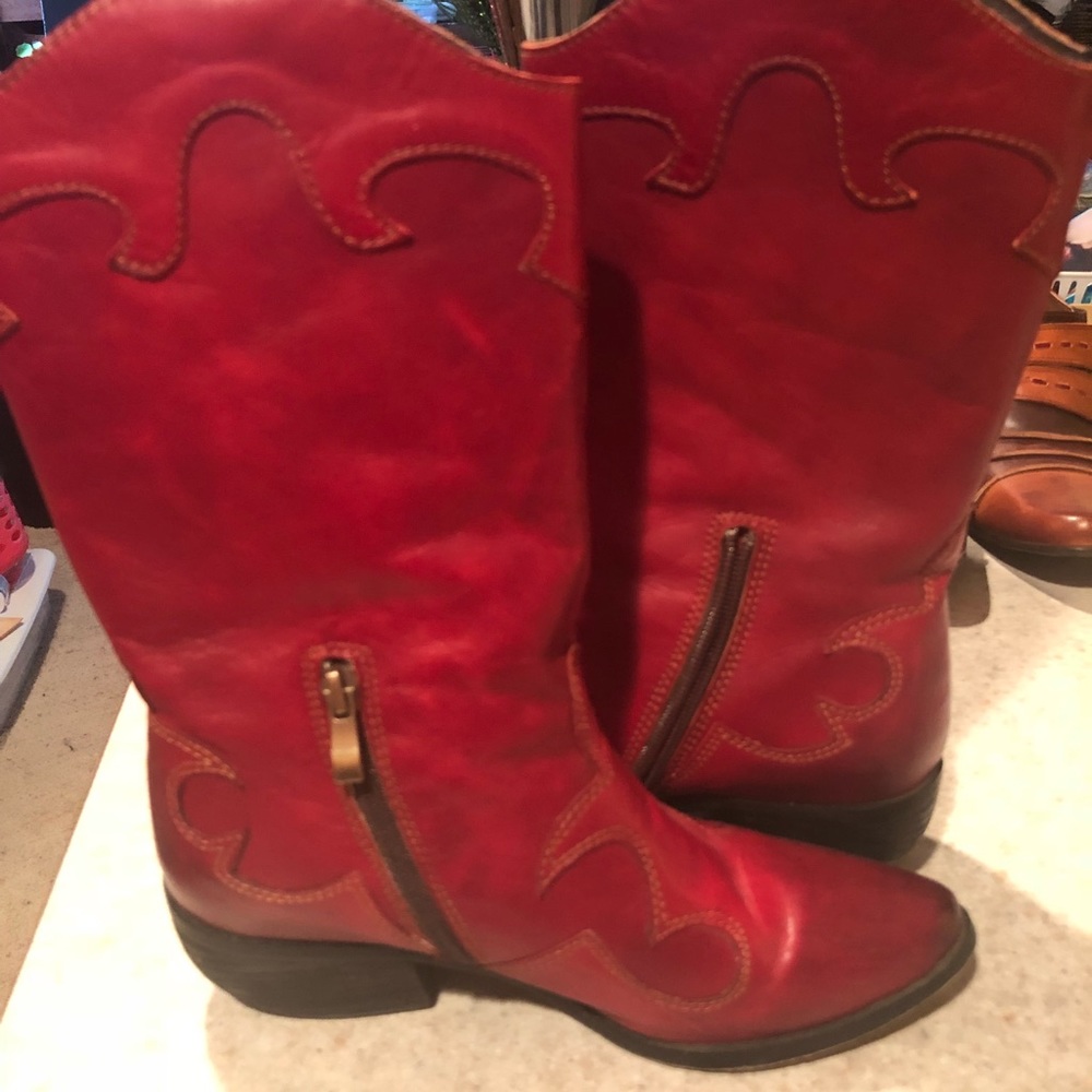 Spring Footwear Red Leather Boot - Picture 4 of 5