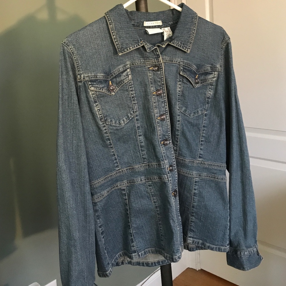 Stretch denim jacket XL by Axcess (Liz Claiborne)