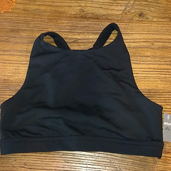 aerie high neck sports bra