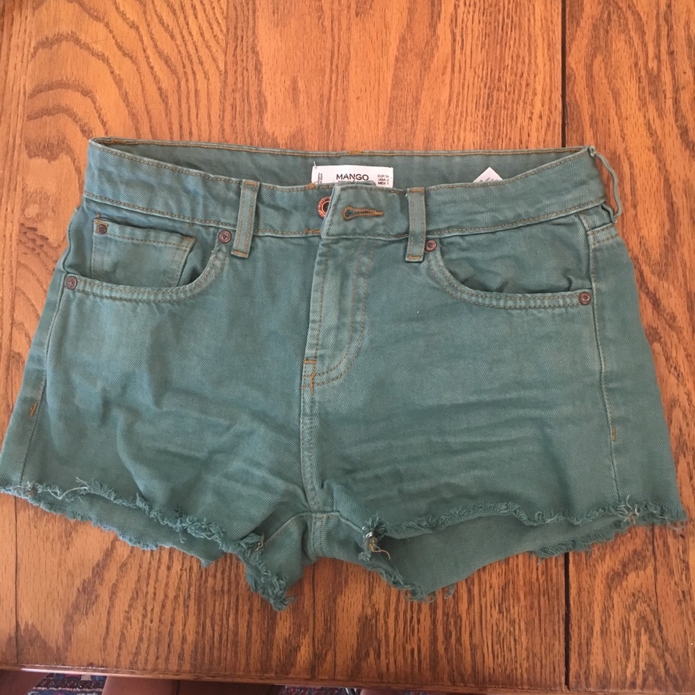 MANGO green shorts