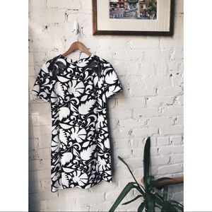 Zara Printed Dress with Lace Paneling/Detailing