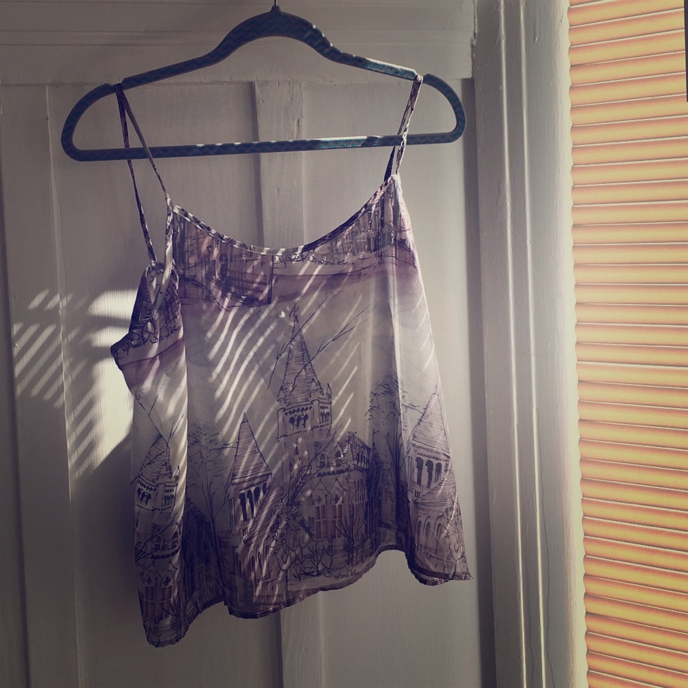“chiffon” by american apparel sheer crop top