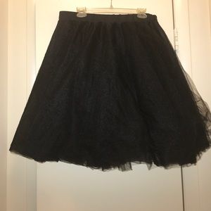Black tulle skirt