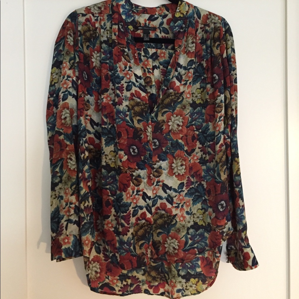 Button down floral blouse