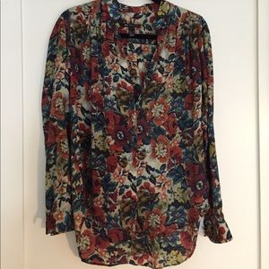 Button down floral blouse