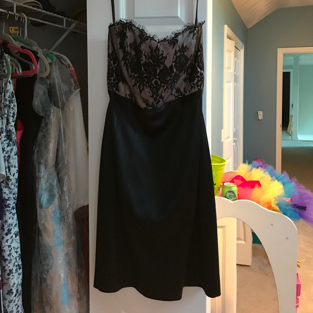 White House Black Market Cocktail strapless dress