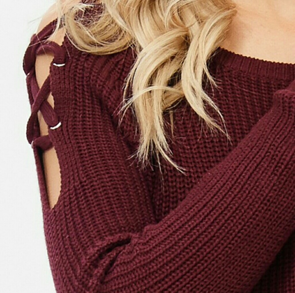 Lace up long sleeve sweater ( LAST ONE ) - Picture 3 of 4