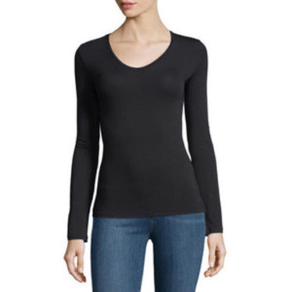 Majestic Filatures Basic Long Sleeve V Neck