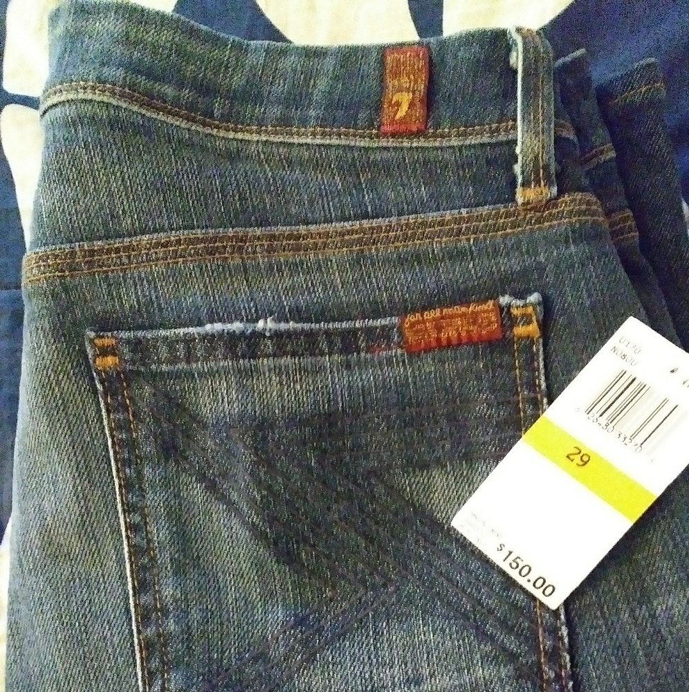 7FORALLMANKIND BNWT FLYNT NY WASH JEANS!SZ 29X32