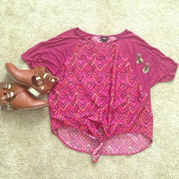 Mossimo XS FLOWY SHIRT - Picture 1 of 8