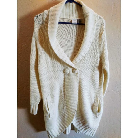 Ladies 2 button cute winter cardigan 2 pocket coat - Picture 3 of 6