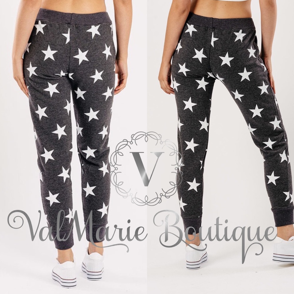 Charcoal Star Lounge Joggers - Picture 3 of 3