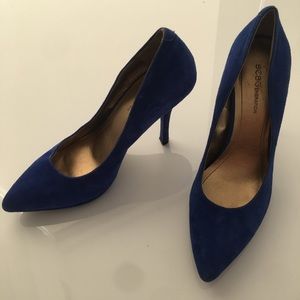 BCBGeneration Blue Suede Pumps