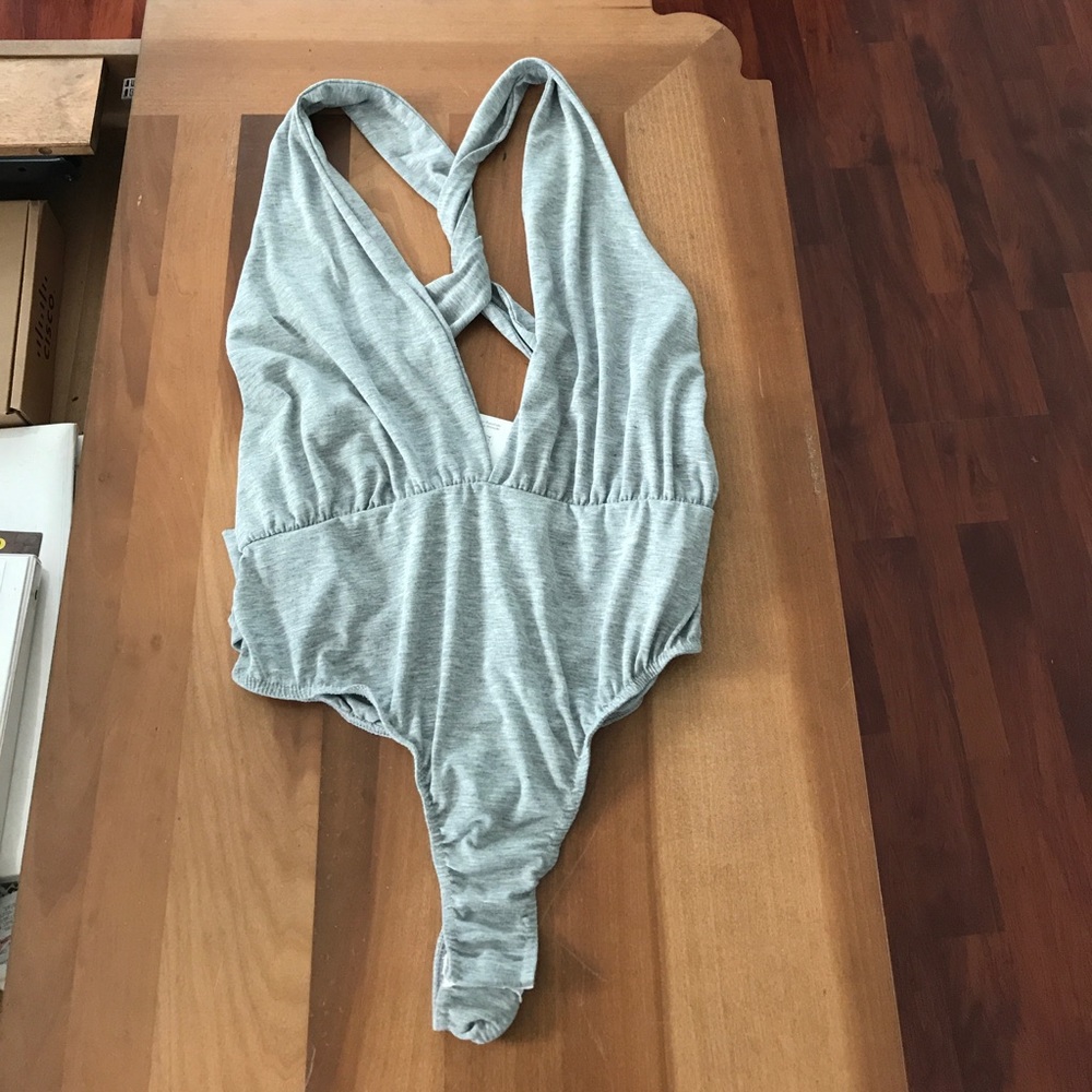 Heather gray bodysuit