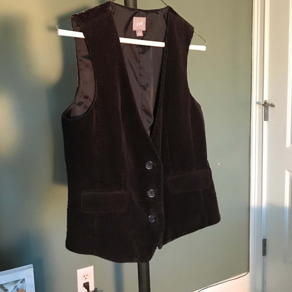 J.Jill Corduroy and velvet vest S