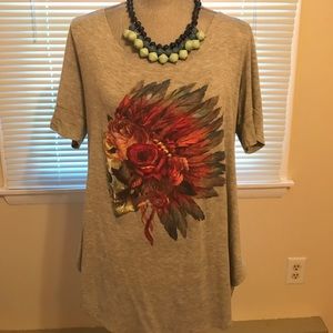 Tribal print top