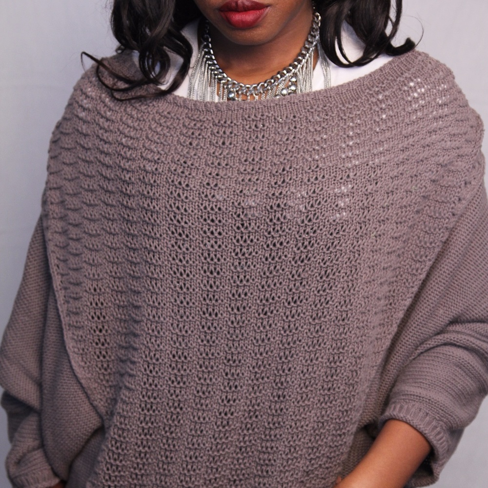 Calvin Klein Jeans Poncho Wide or Off the Shoulder