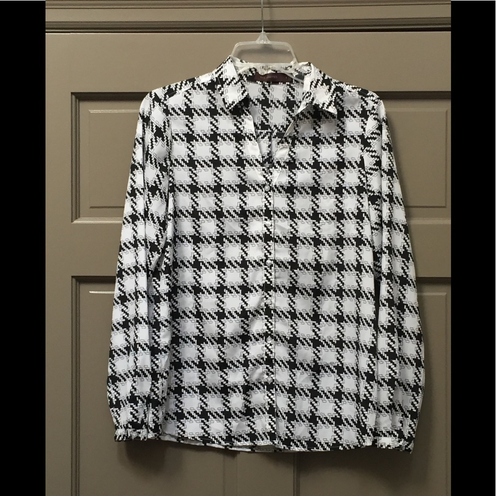 The Limited black and white blouse!