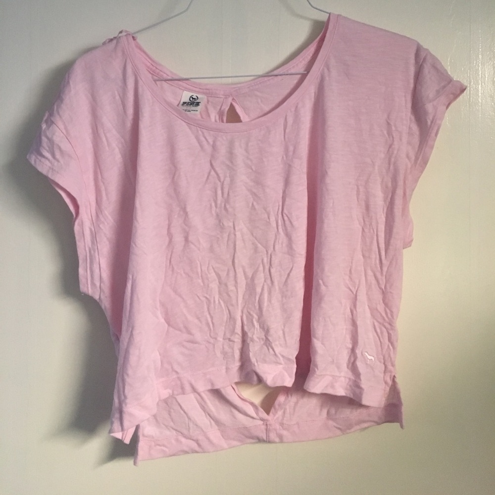 PINK women’s open back tee
