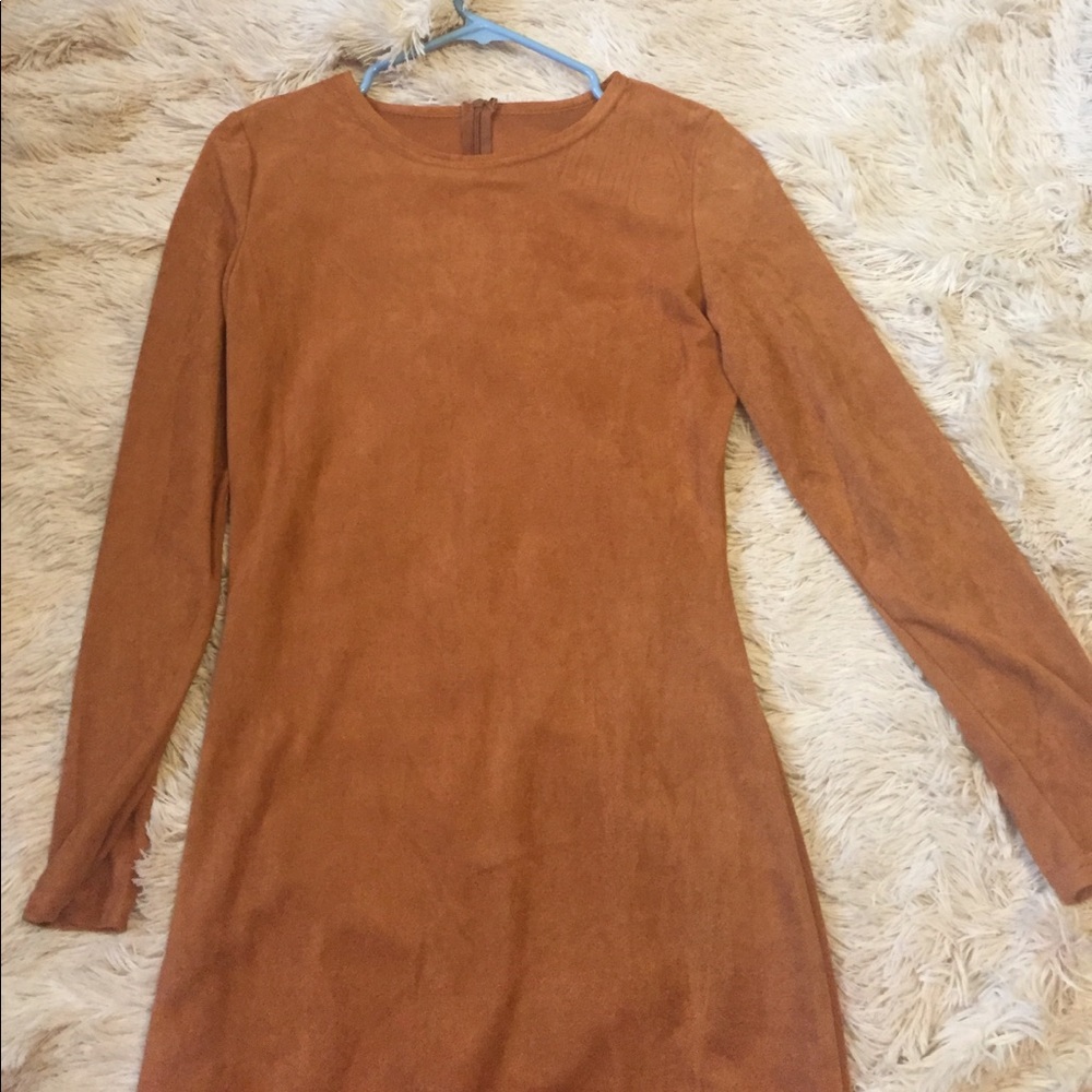 Faux suede dress