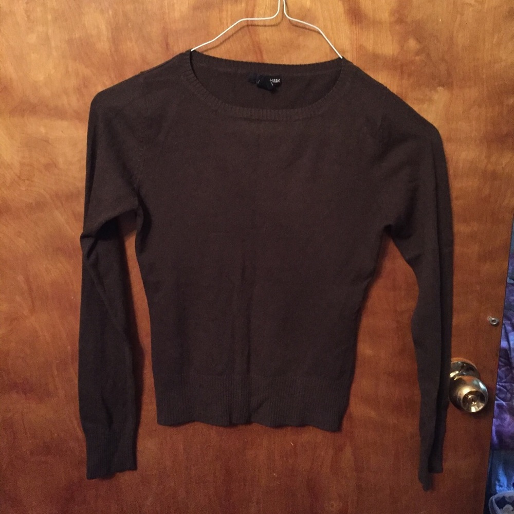 h&m brown sweater