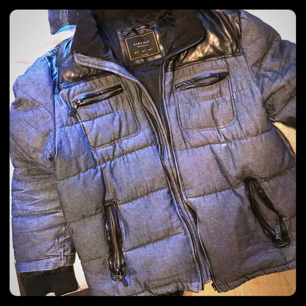 Men’s Zara Denim Collection Winter Coat