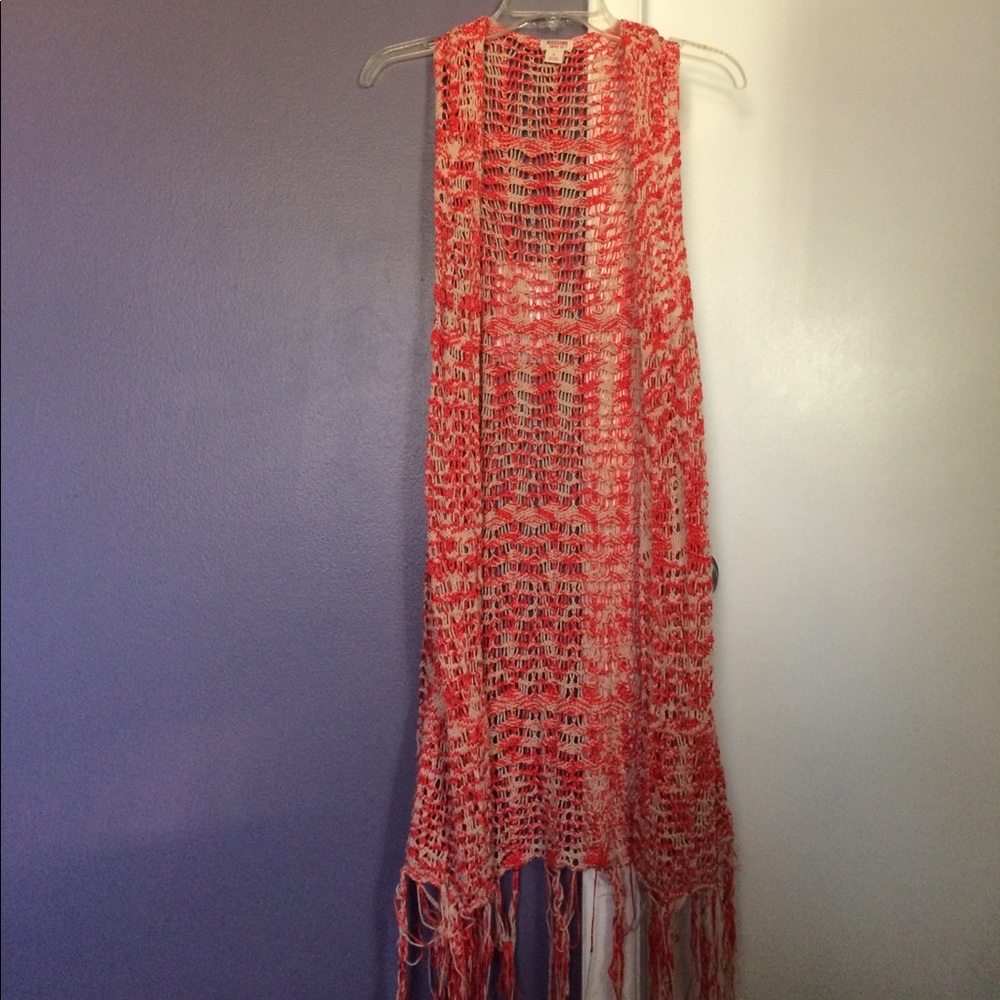 Long knit cardigan