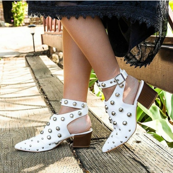 LAST PAIR!!//The Dolly// White studded booties - Picture 8 of 8