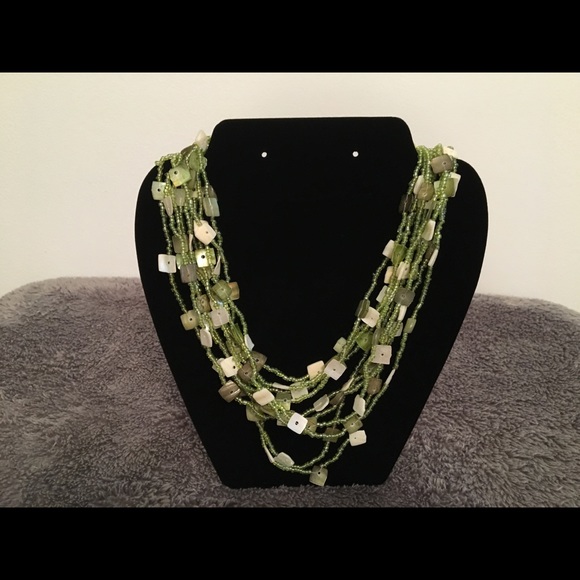 Jewelry - Green Multi Strand Necklace