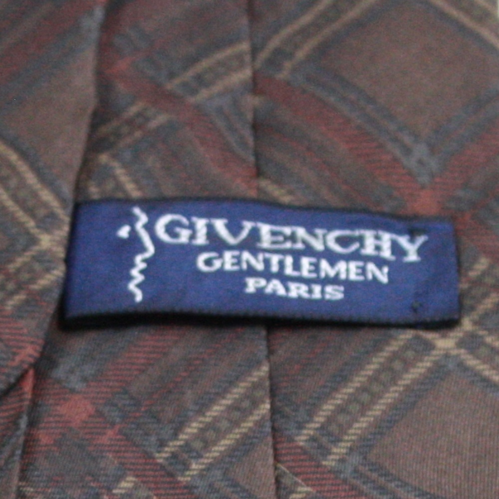 Givenchy Gentlemen Paris Plaid Retro Silk Tie