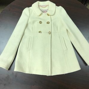 Juicy couture cream pea coat. Size small.