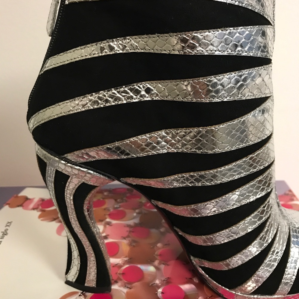 RODARTE Black/Silver Booties - Picture 3 of 6