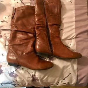 Brown leather knee high boots size 8.5